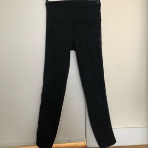 COPY - Lululemon Black Leggings with Mesh Pattern Up The Sides